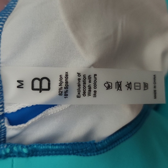 NWT BMJL women's Size M.Vibrant Blue High-Waisted Bikini Set with Wrap-Style Top - Picture 13 of 15